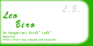 leo biro business card
